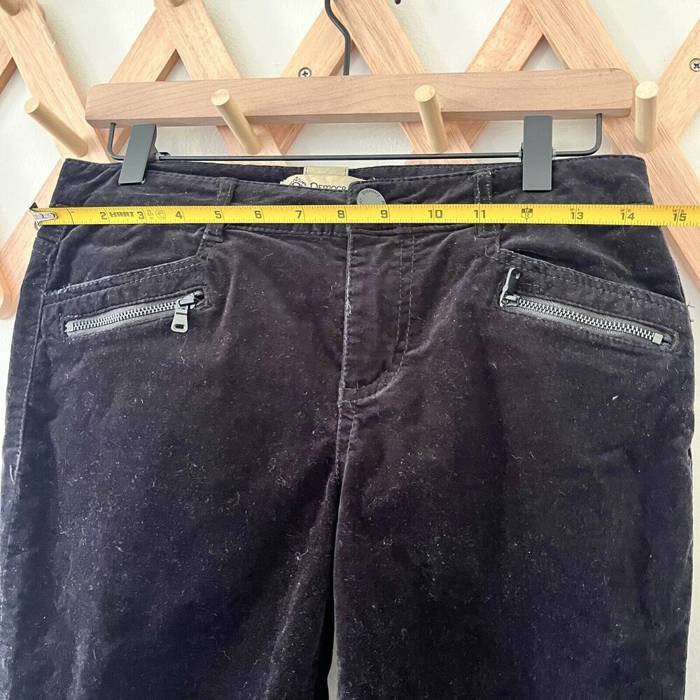 Democracy Corduroy Pants Black Skinny Zipper Pocket Cotton Blend - Size 4 - Picture 4 of 8